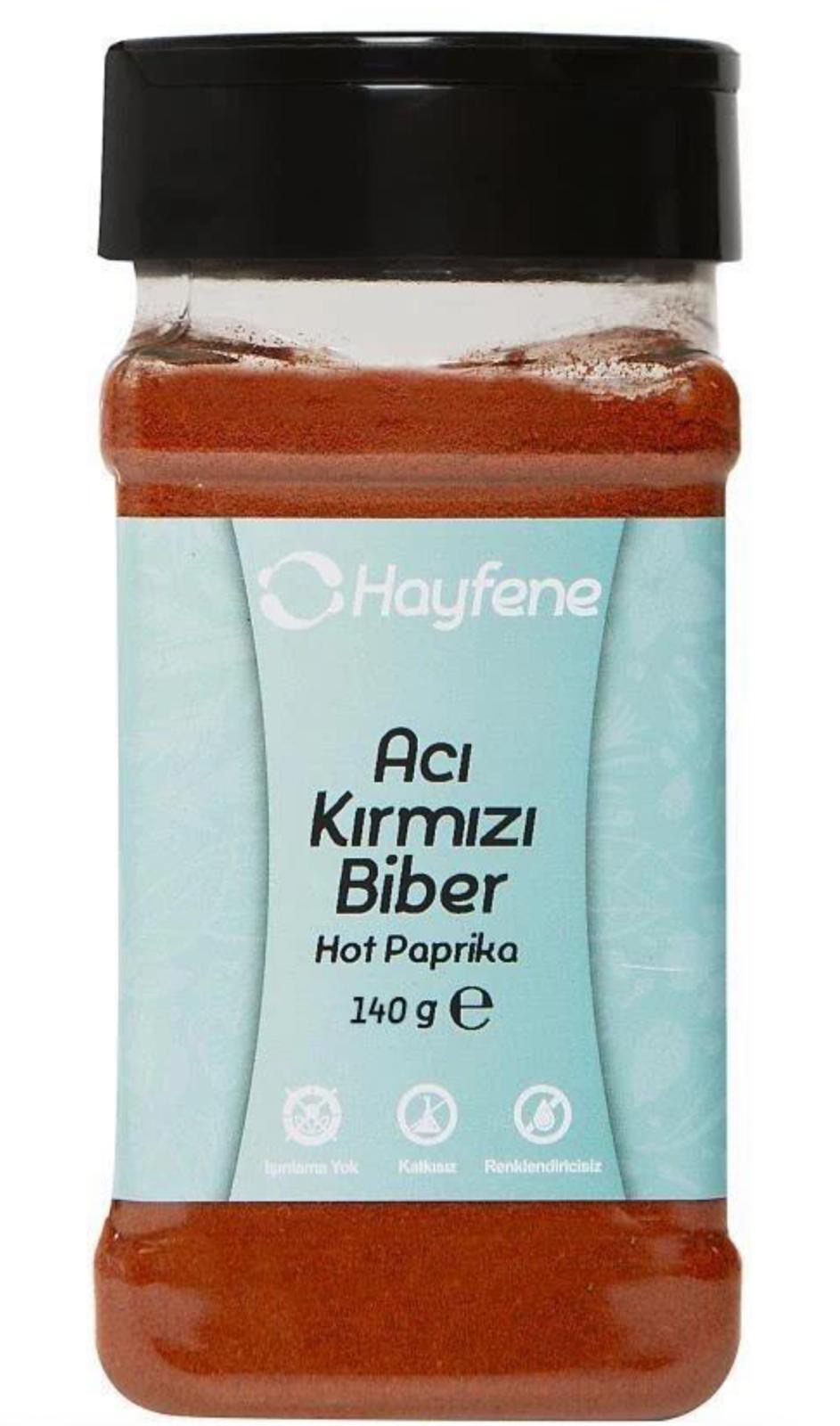 HAYFENE ACI KIRMIZI BİBER 140 GR HAYFENE ACI KIRMIZI BİBER 140 GR