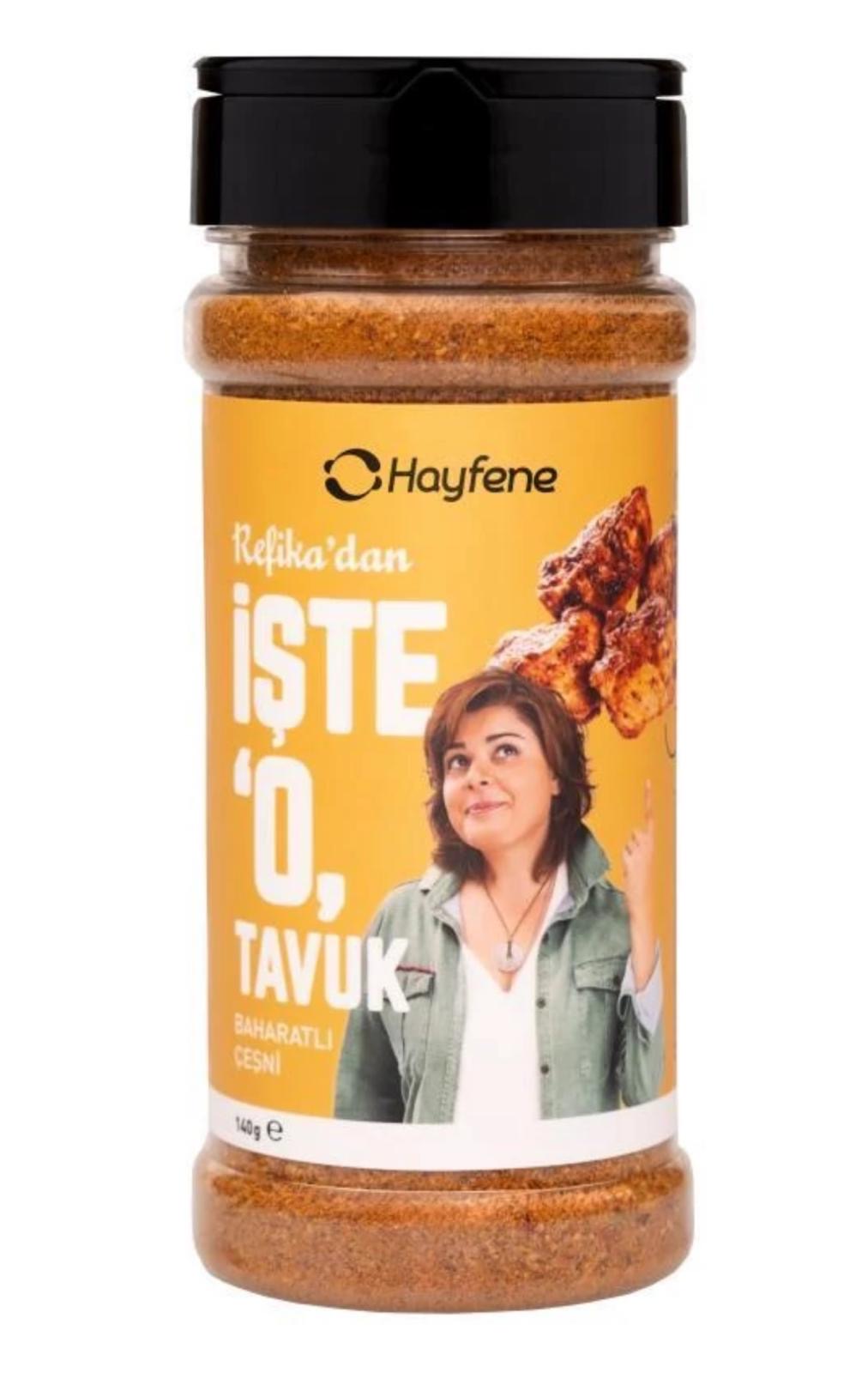 HAYFENE İŞTE O TAVUK BAHARATLI ÇEŞNİ 140 GR HAYFENE İŞTE O TAVUK BAHARATLI ÇEŞNİ 140 GR